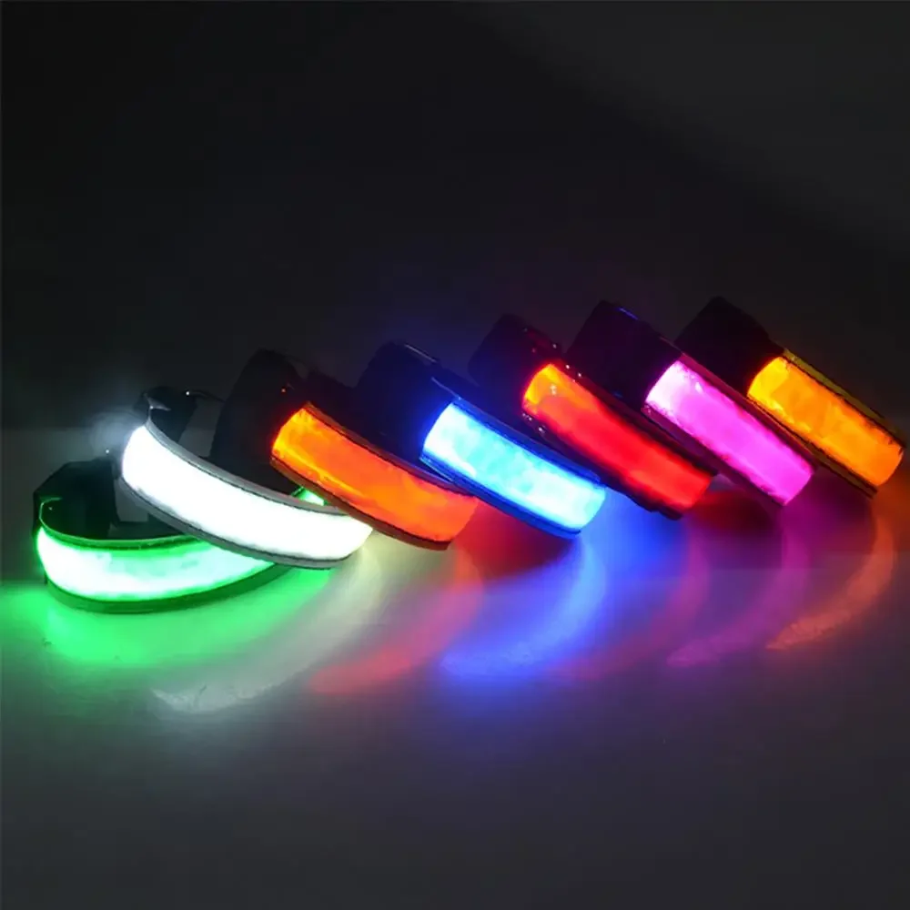 USB Lade LED Leuchtende Nacht Lauf Armband Armband Outdoor Sport Reflektierende Sicherheit Gürtel Fahrrad Radfahren Leuchtende Arm Band