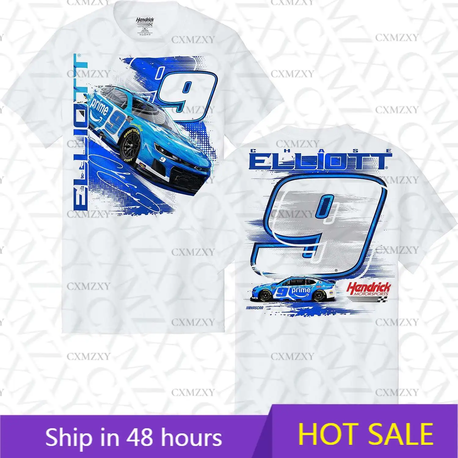 

Chase Elliott 2025 Amazon Prime Car T-Shirt White