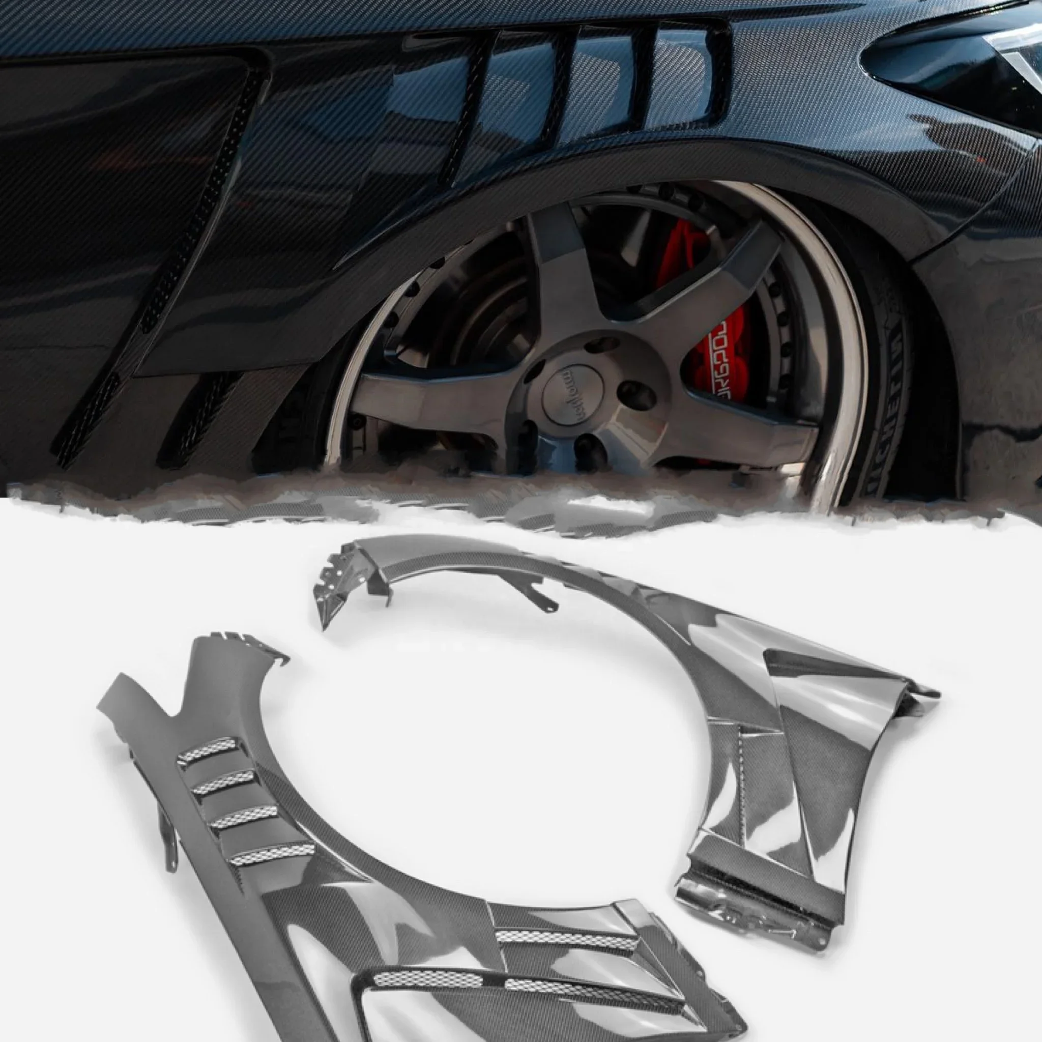 

For Infiniti Q50 V37 EPA V Type Front Vented Fender Shark Fin Car Fender