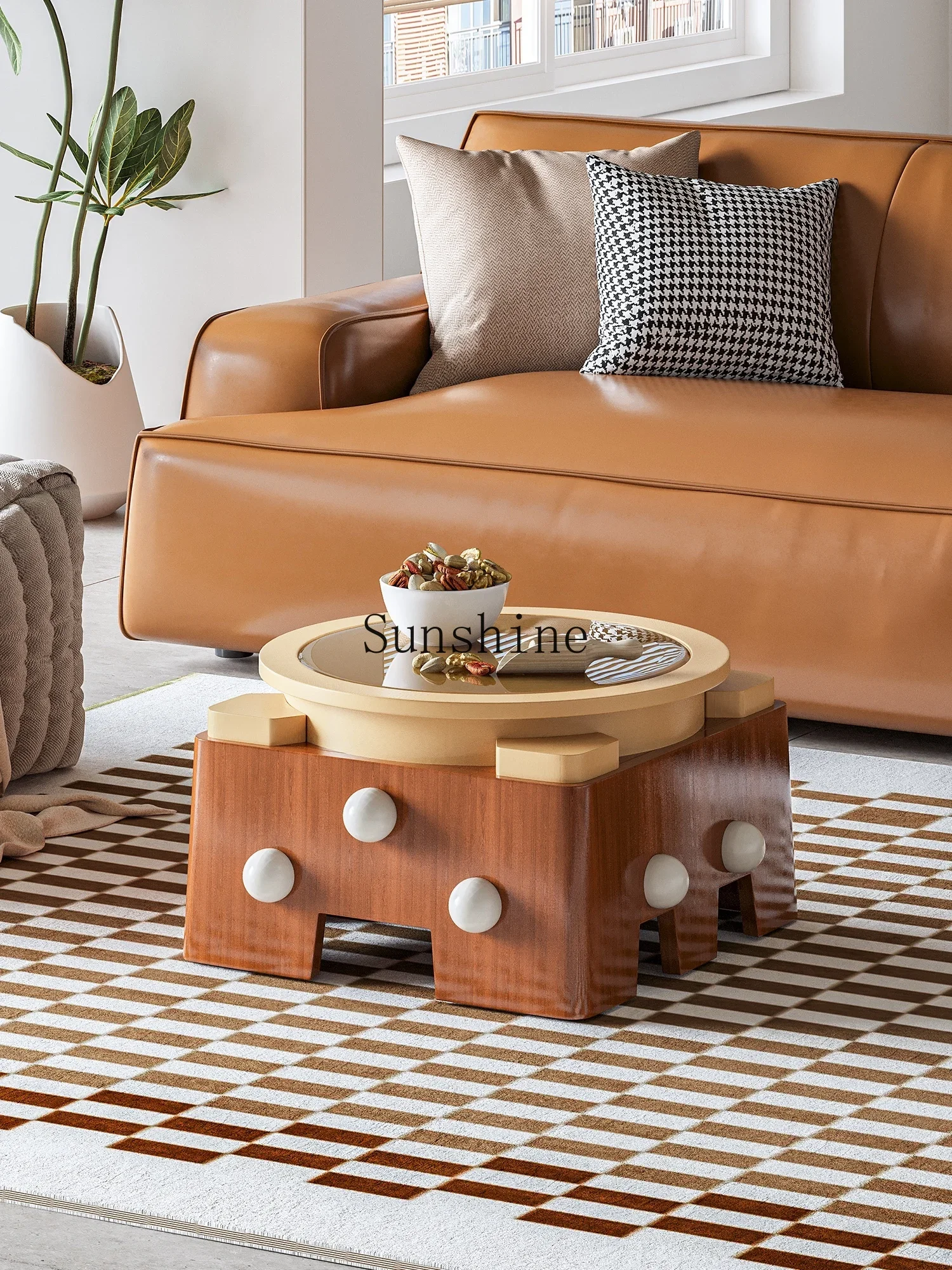 Coffee table creative cute postmodern living room small tea table