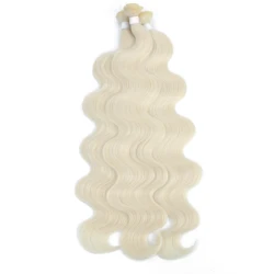 Weiß Körper Welle Haar Bundles Synthetische Natürliche Weben Haar Farbe #4 Braun Klavier Blonde Rosa Lila Blau Haar Extensions