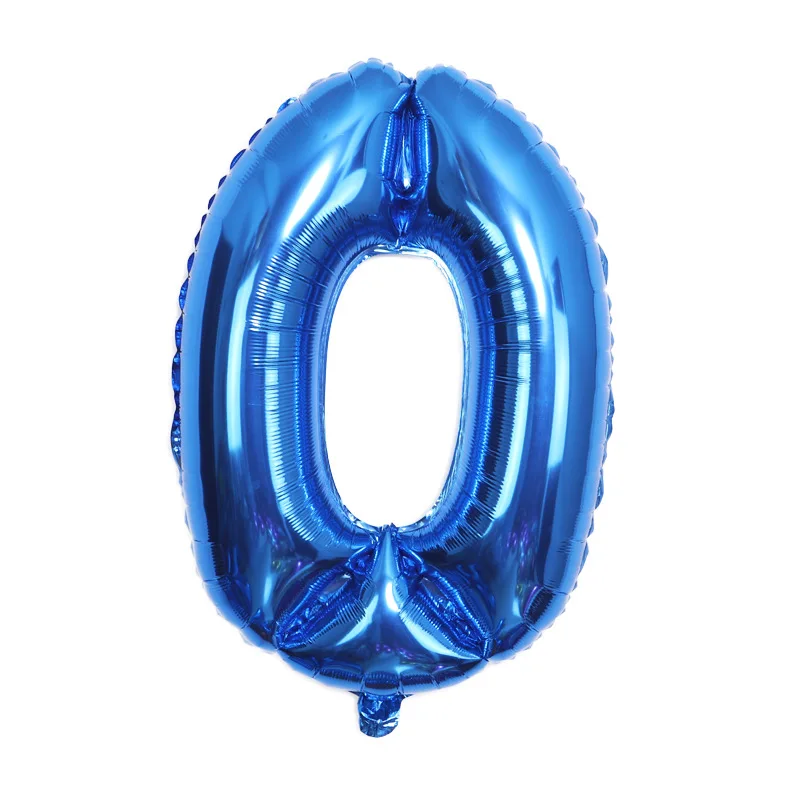 Palloncino Foil 32 pollici 1 pz numero 0 1 2 3 4 5 6 7 8 9 ragazzi ragazze festa di compleanno palloncini blu scuro forniture per feste