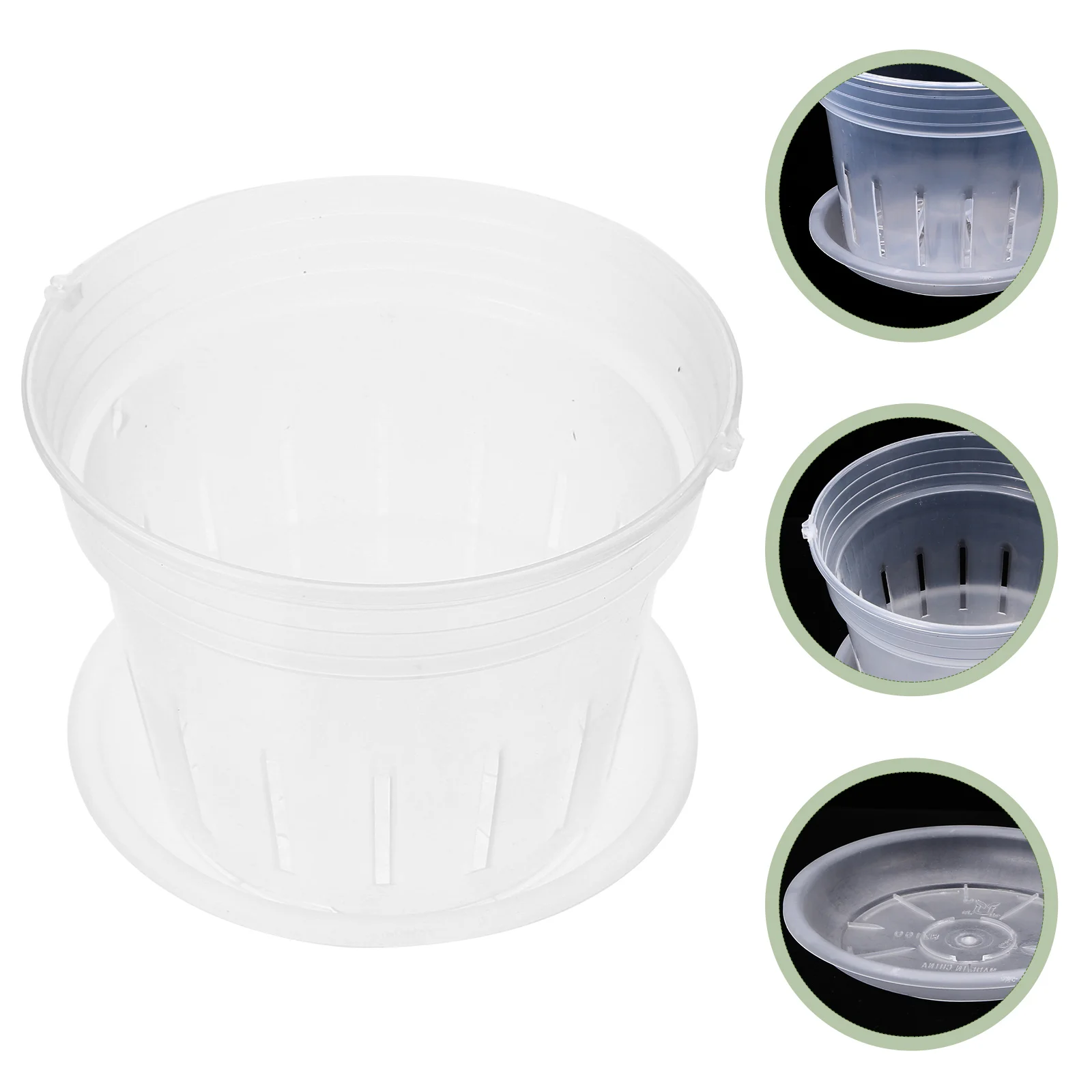 

1PC Transparent Plastic Pot Sturdy Smooth Finish chid Flowerpot Plant Cups Indoor Gardening Pots Plant Nursery Pots