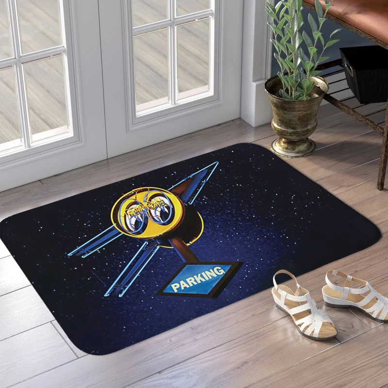 Entrance Door Doormat D-Mooneyes Porch Foot Mat Non-slip Hallway Room Floor Carpet Slip-resistant Balcony Bedroom Rug Home