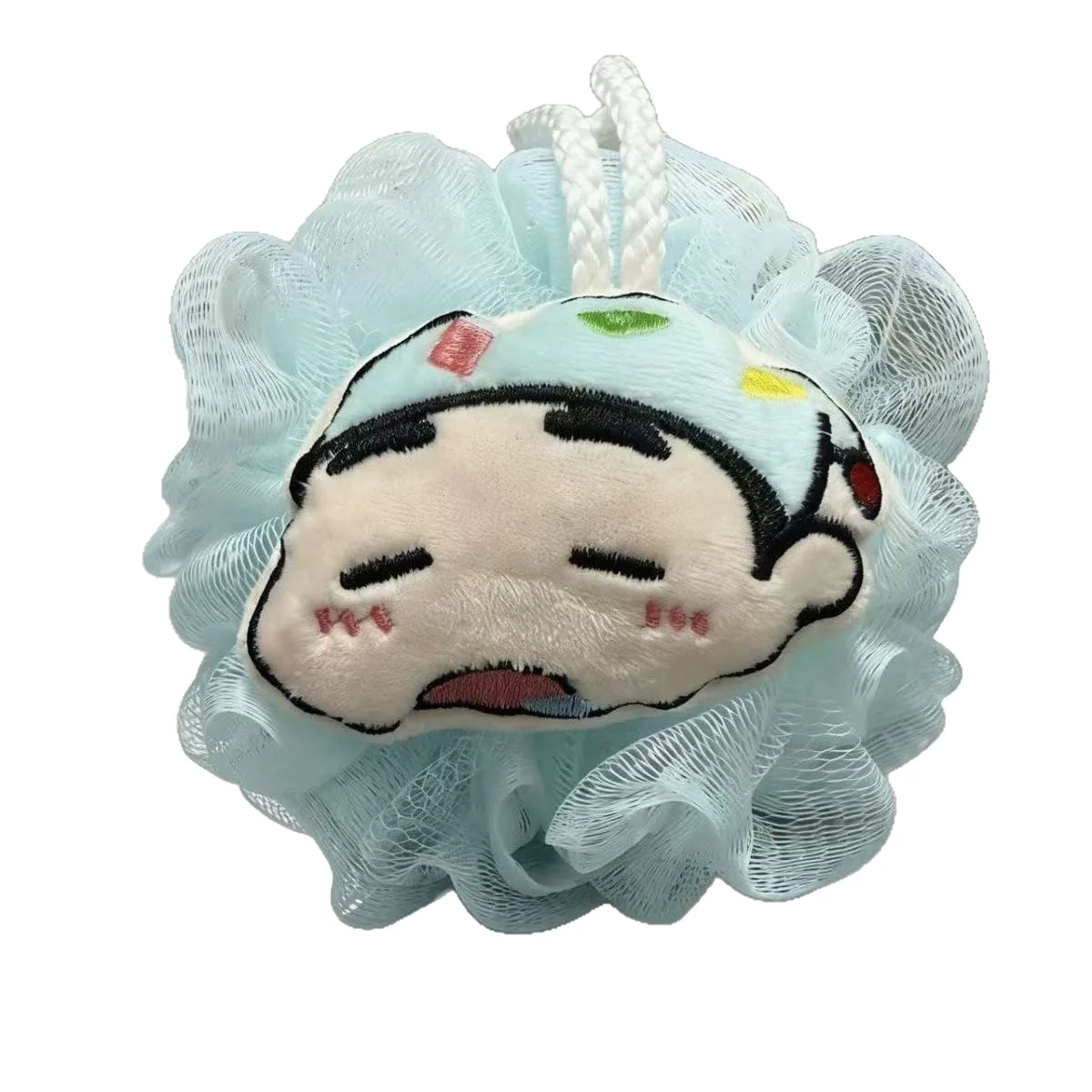 Kawaii Crayon Shin-chan Bath Ball Fluffy Cartoon Hanging Shower Loofah Gentle Foaming Bath Sponge Gift for Girls Daily Shower view 5