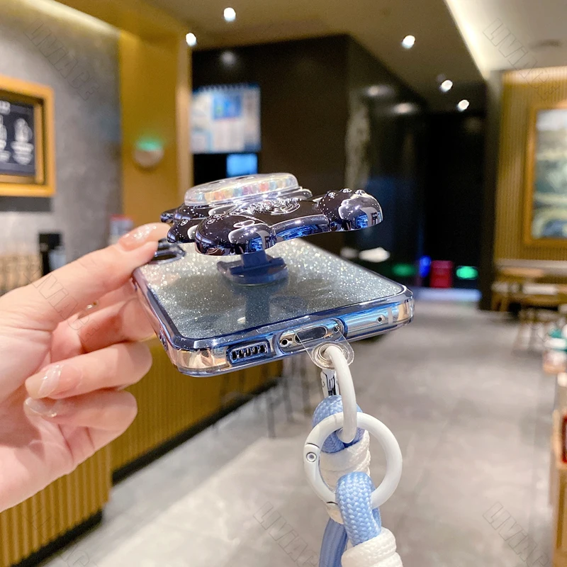 جراب هاتف بسوار معصم من Gilitter Bear ، غطاء حامل لموتورولا موتو E6S ، E7 Plus ، Power ، E13 ، E20 ، E22 ، E32 ، E 7 ، 13 ، E 20 ، E 22 ، 22