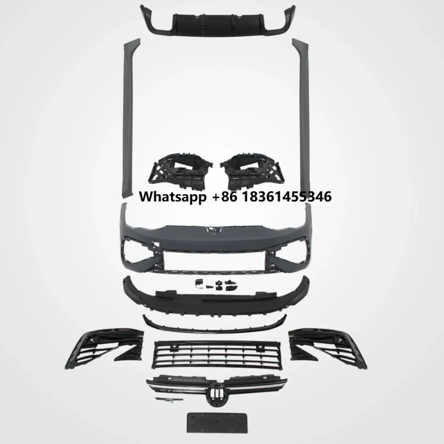 

Body Kit Front rear bumper Assembly for vw Golf 8 GTI Rline Pro upgerade to 8R style Grill Mask side skirt rear lip