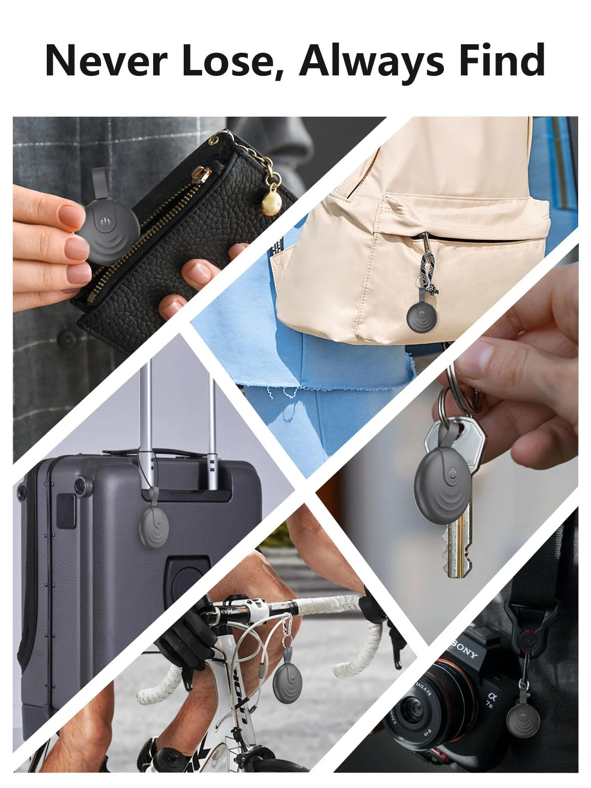 Find My Compatible Gps Tracker, Airtag Alternative, Accurate Tracking for Keys, Luggage, Pets, Anti-Loss, Long Battery Life, Replaceable Battery