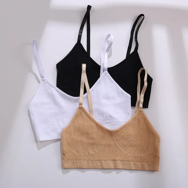 Cotton Women\'s Bra Women Tops Seamless Tank Female Padded Crop Tops Underwear Adjustable Shoulder Strap Bra Yoga Lingerie