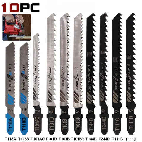 알루미늄 목공용 금속 미세 톱니 스크롤 톱날 10개 – 블레이드 콤보 키트