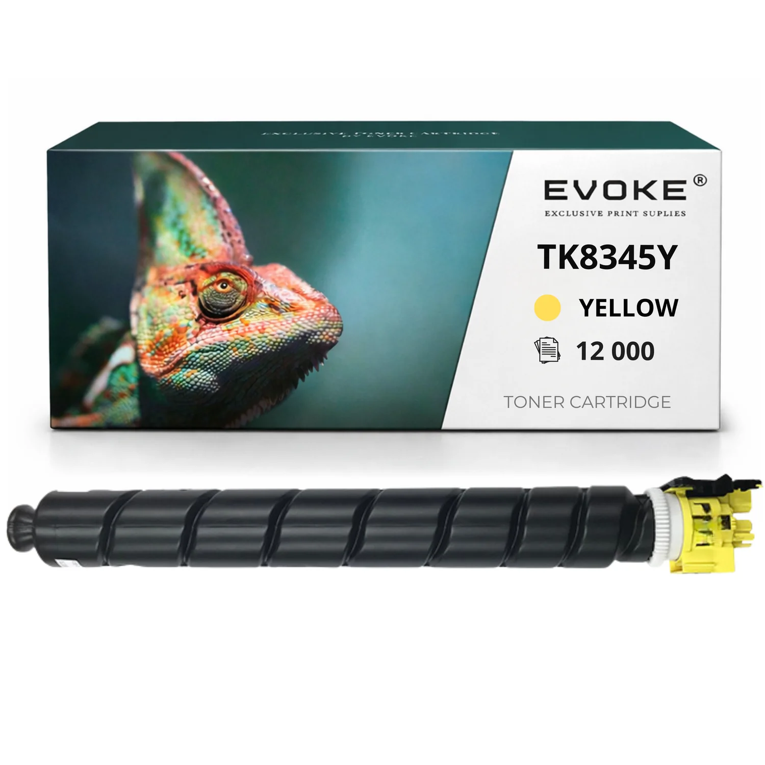 Evoke Compatibele Toner voor Kyocera Tk8345 Y Tk8345Y Tk-8345Y Eky503 Geel 12000 Pagina's Taskalfa 2552Ci/2553Ci
