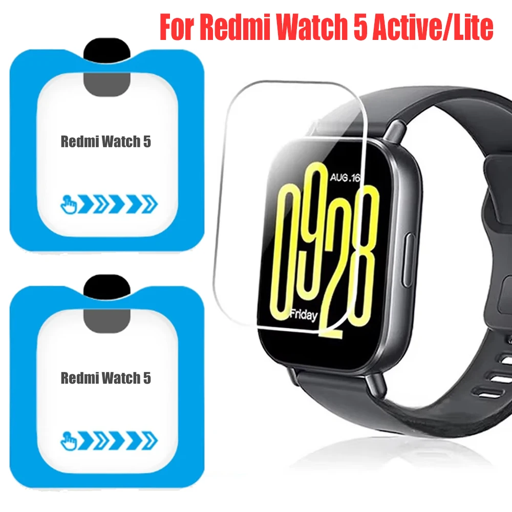 Quick Fit Tempered Glass For Redmi Watch 5 Active HD Screen Protective Films For Redmi Watch 5 Lite Clear Film Portable Cover