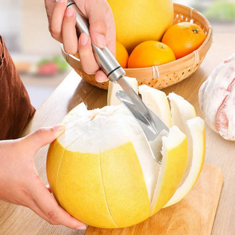 1pc Orange Peelers Orange Peeler Tool Citrus Peeler Stainless Steel Slicer Cutter Peeler Remover Design Handle Fruit Tools