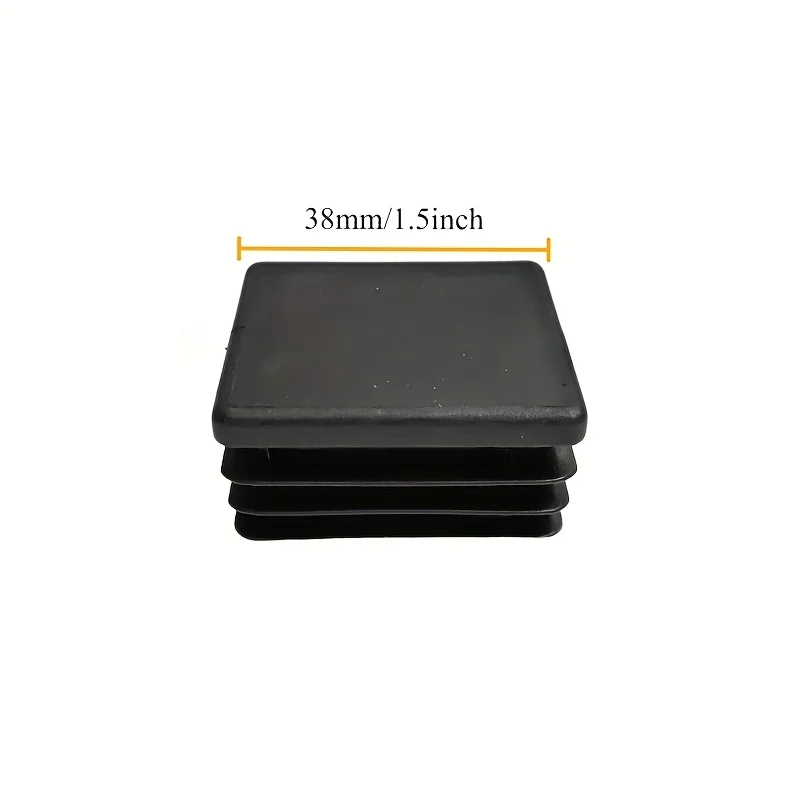 10PCS 38x38mm Square Tubing Plastic Tube End Inserts Durable Pipe Hole Plug Anti-Scratch Custom Plastic End Caps