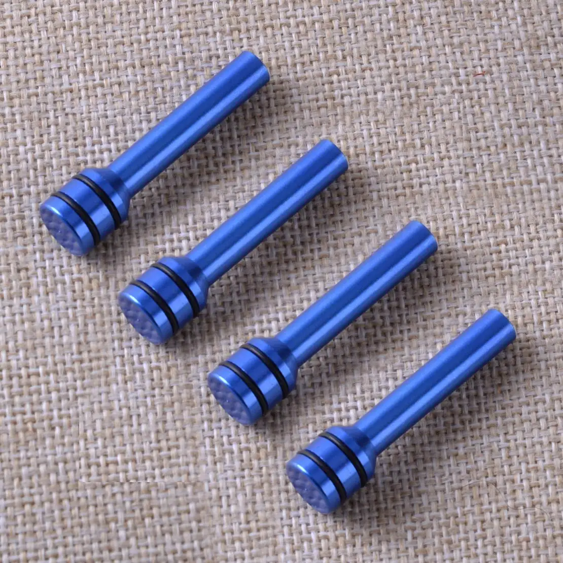 

4Pcs Car Interior Door Lock Stick Knob Pull Pins Cover Universal Aluminum Alloy Blue