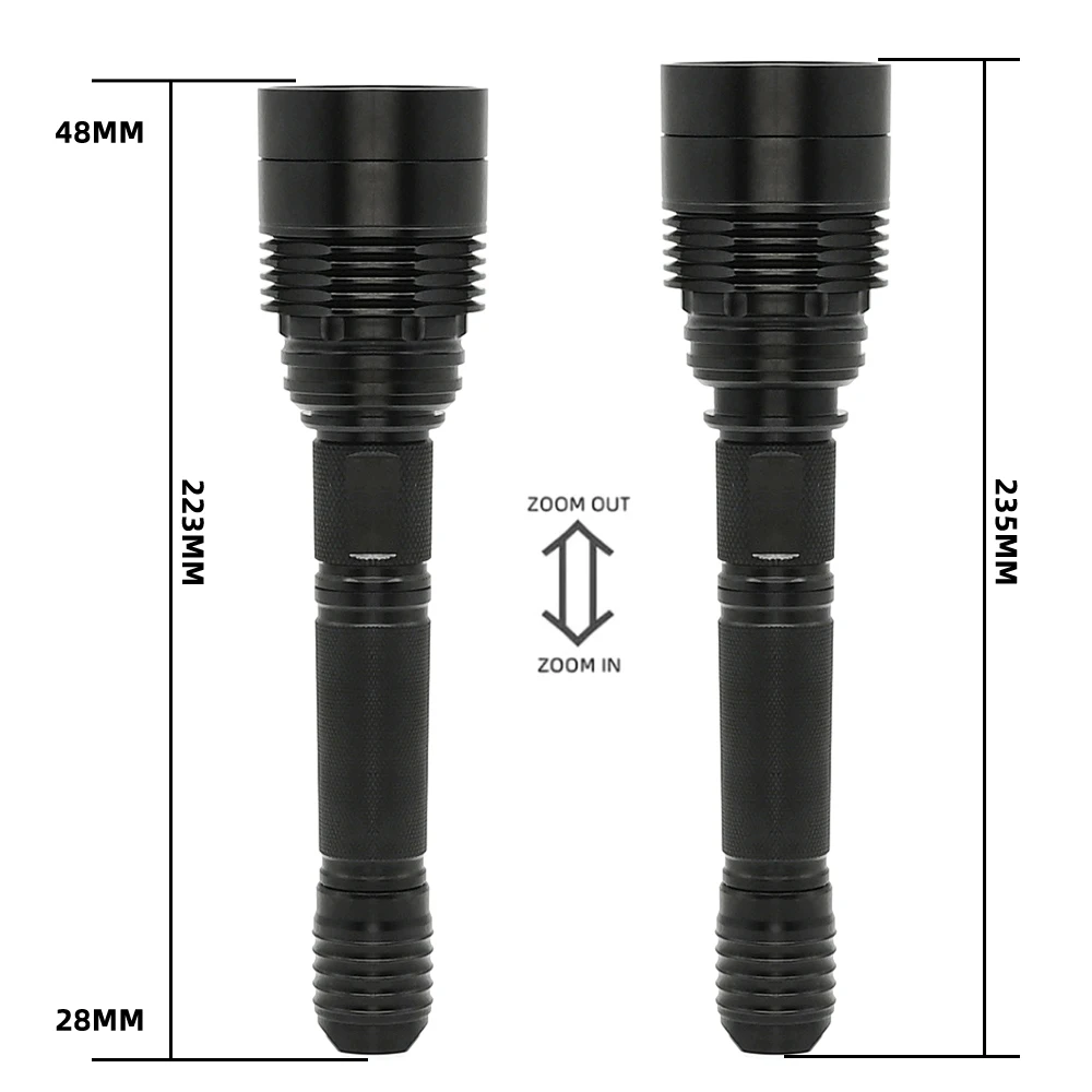 Green Light Flashlight,Single Mode Green Led Hunting Light,Zoomable Light for Hunting,Green torch for Night Vision,Astronomy