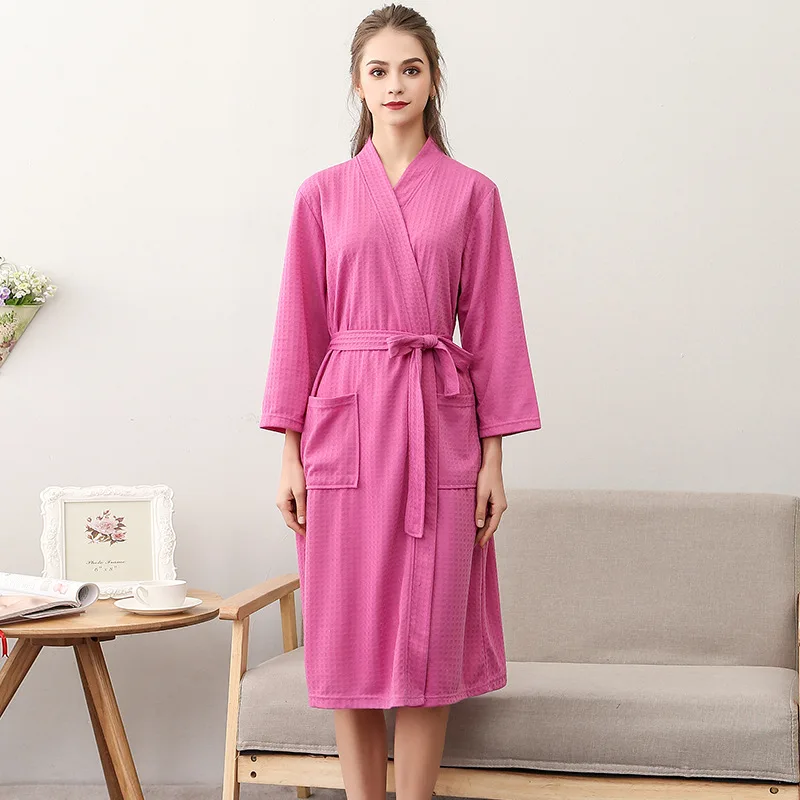 Summer Hotel Hot Spring Bathrobe Single Bathrobe Women\'s Bathrobe Women\'s Pajamas Long Couple Loungewear