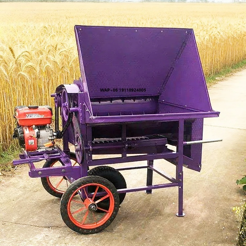 

Caliber Rice Thresher Machine High-efficiency Hot Selling Small Mobile Wheat Millet Sorghum Soybean Thresher