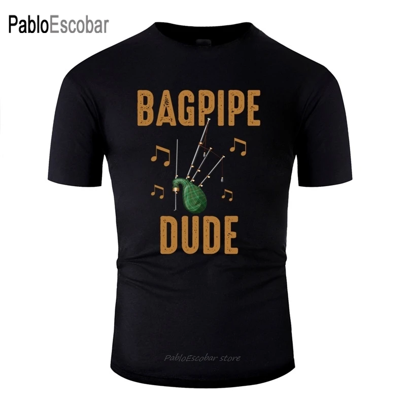 Newest Fitness Scotland Scottish Bagpipe Mens Tee Shirt Girl Boys Black Tshirt Man Clothing Oversize S-5xl Hiphop Top