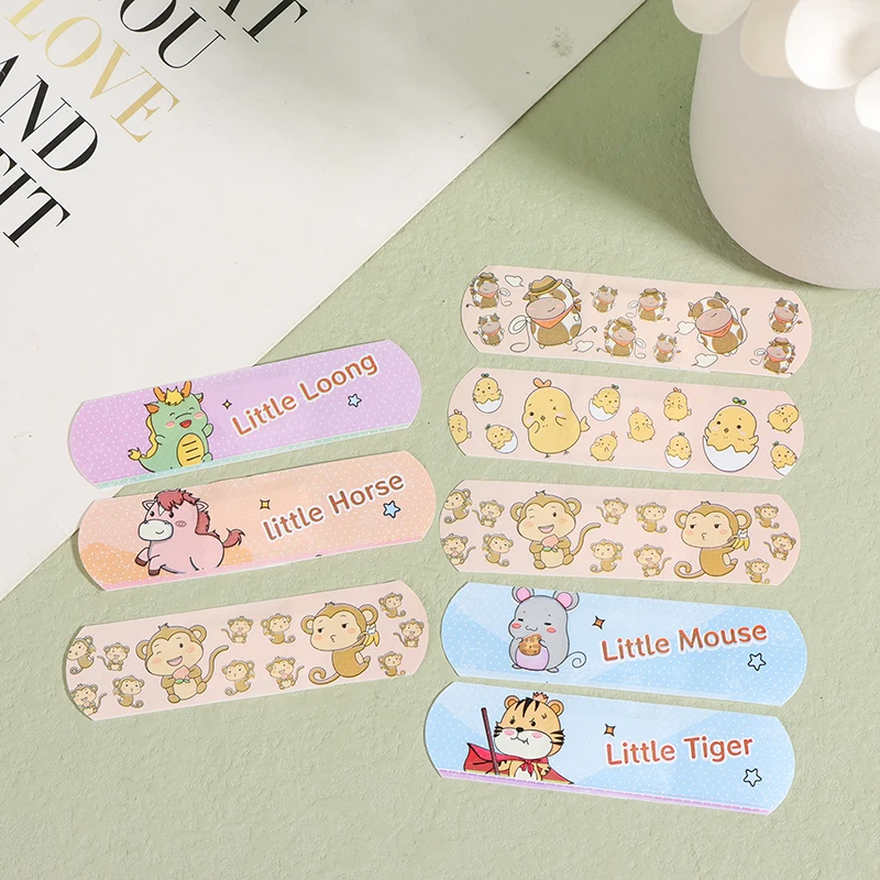 120Pcs Cartoon Animal Pattern Adhesive Bandages Waterproof Hemostasis Band Aid Adhesive Emergency Plaster Patches For Kids