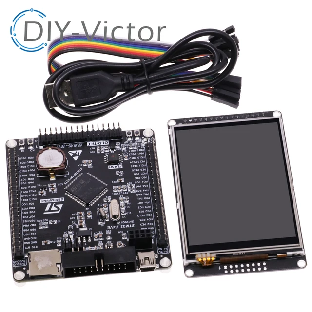 STM32F407VET6 Płytka rozwojowa Cortex-M4 STM32 Minimalna płytka do nauki systemu Płyta główna ARM + 3,2-calowy wyświetlacz LCD TFT z ekranem dotykowym