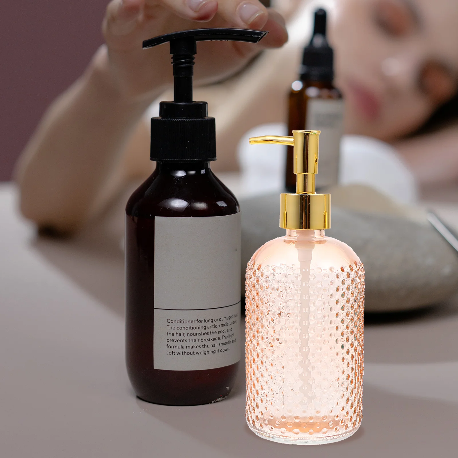 

3Pcs Press Type Dispenser Lotion Bottles Safe Durable Material Exquisite Workmanship Portable Home Bathroom Hotel Travel