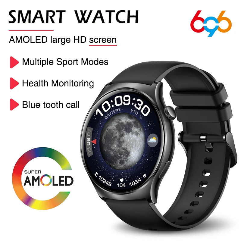 

2024 New 1.43" AMOLED Screen Men Women Smartwatch Outdoor Sports Fitness Heart Rate Blood Oxygen Waterproof Music Smart Watch