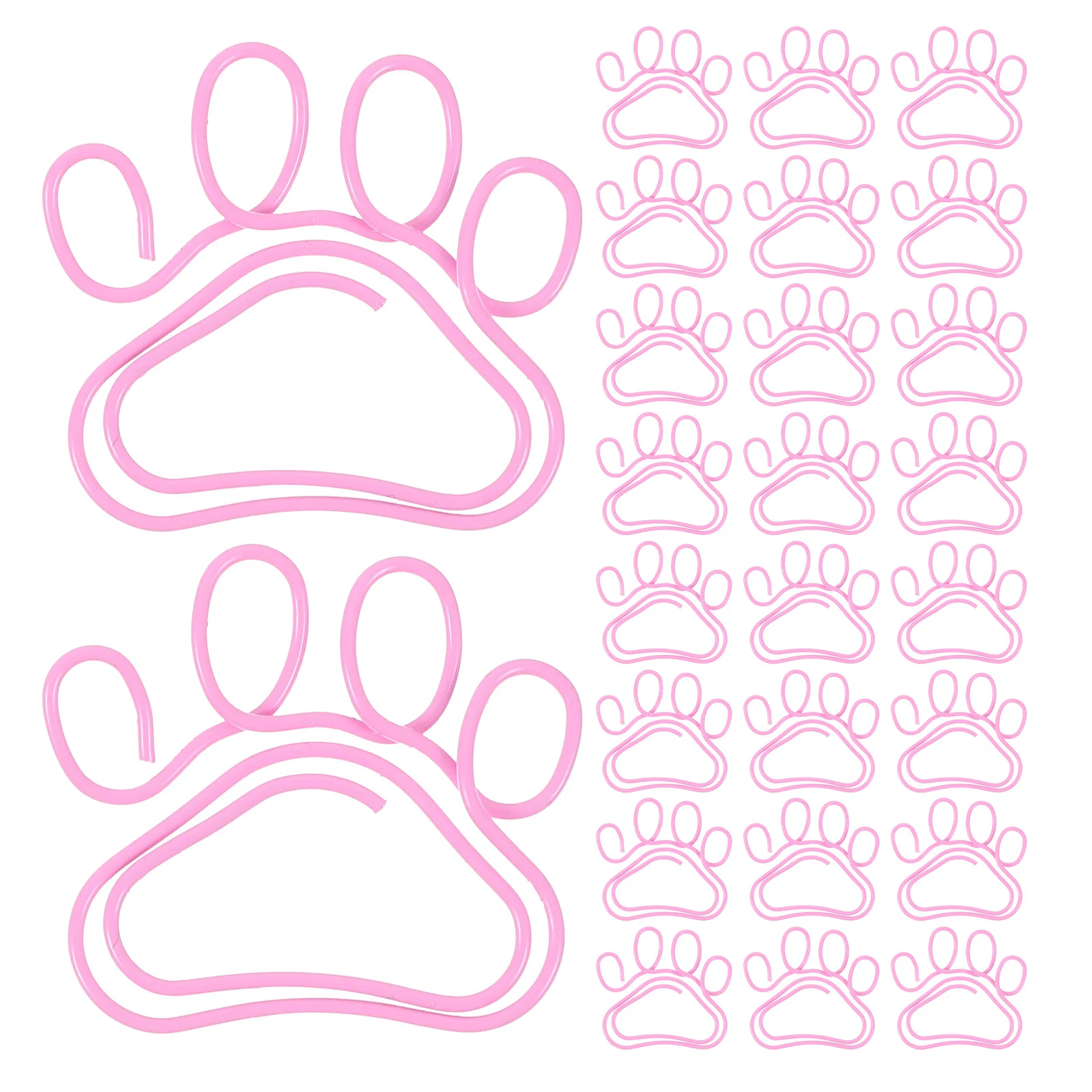

60pcs Cartoon Paw Print Paper Clips Metal Cute Note Organizer For Document Sorting School Office Teachers Stationery Study