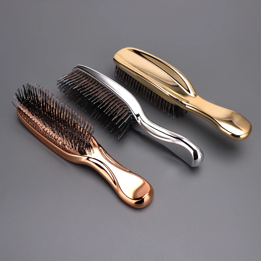 Galvanik Kamm Flauschigen Frisur Massage Kamm Friseursalon Anti-Statische Knoten Trocken Nass Dual-Use-Kamm Haar Styling werkzeuge