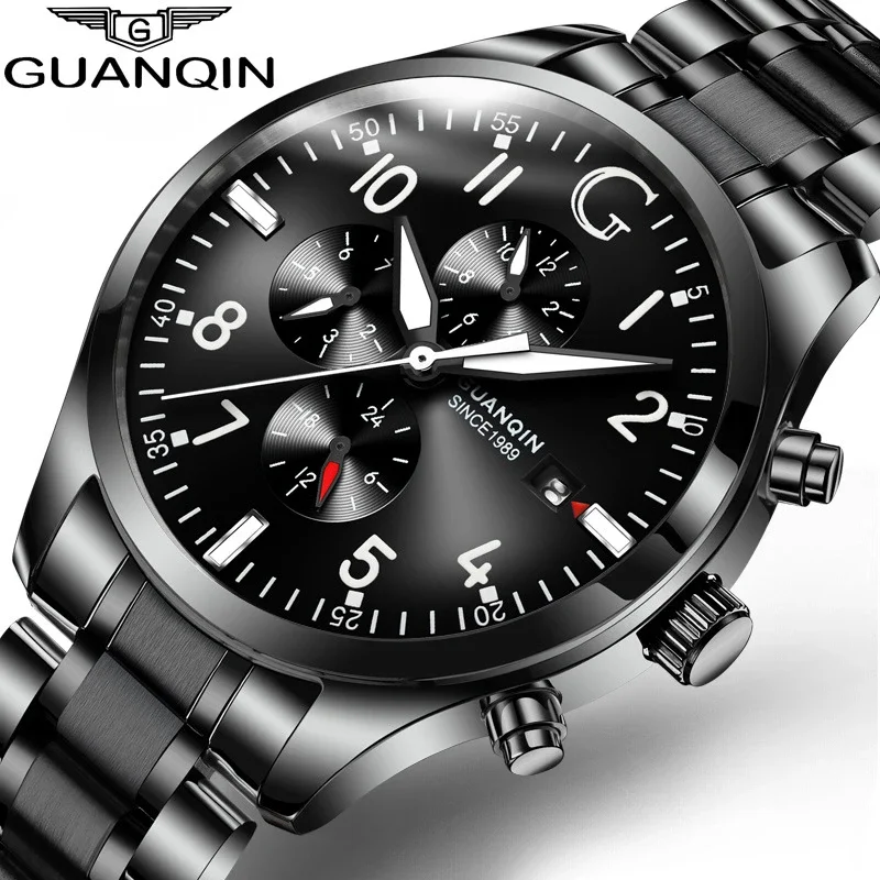 Men's Automatic Mechanical Watch Hollow Waterproof Fashion Trend Luminous Steel Strap Business Watch