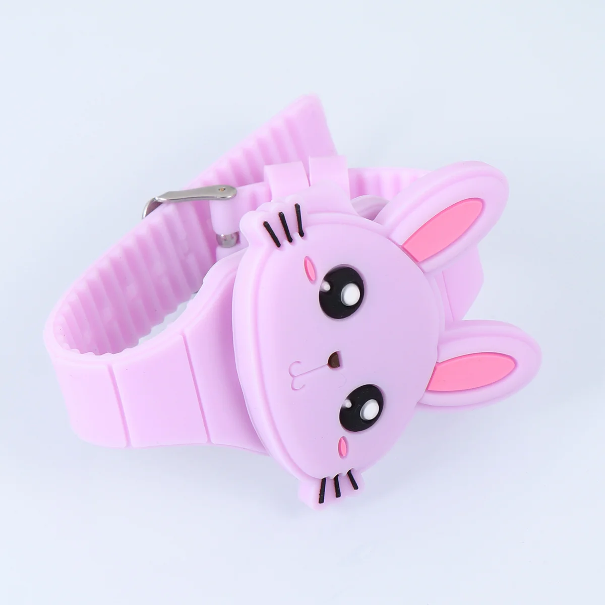 Cartoon Rabbit Watch Silicone LED Digital Wristband Clock Birthday Party Favor Gift for Purple
