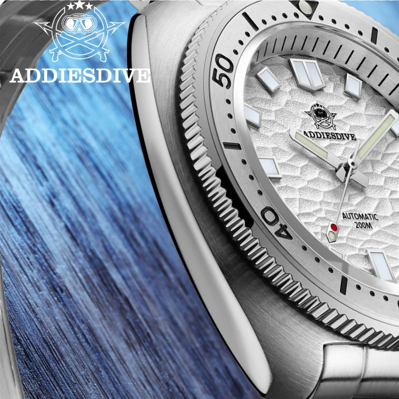 ADDIESDIVE AD2117 Men Watch Abalone 200M Waterproof BGW9 Blue Luminous NH35 Automatic Mechanical Watch Relogios Masculino