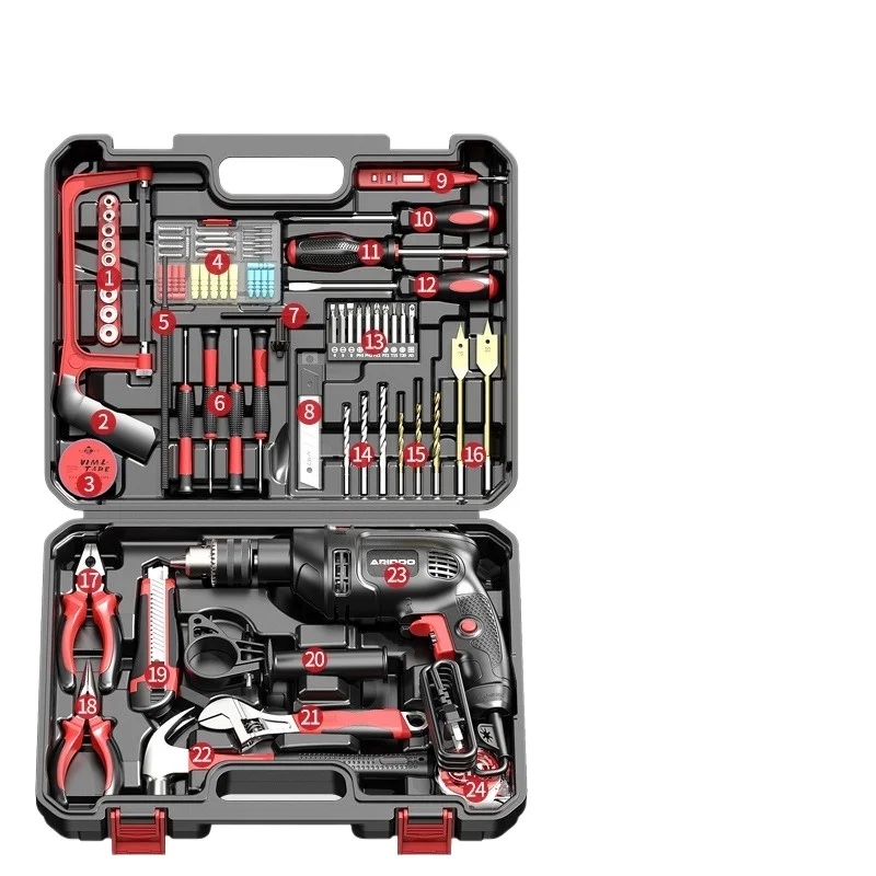 Dual-purpose high-power electric tool for electric rotary impact drill and electric hammer