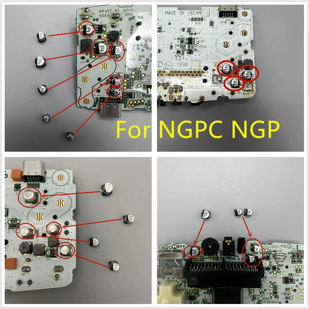 High Quality Capacitors for SNK Neo Geo Pocket Color/NGPC/NGP Console Capacitor Replacement