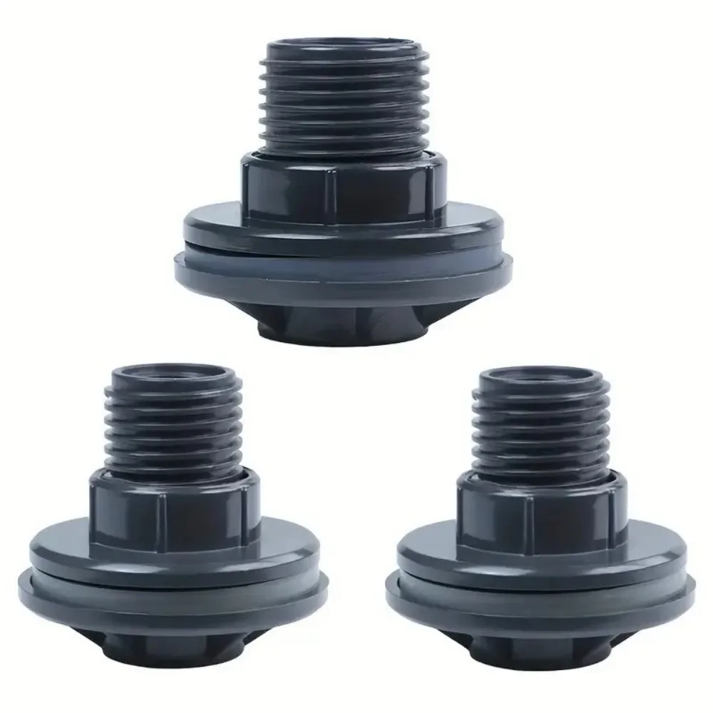 2 Stück 1/2, 3/4, 1 Zoll UPVC Doppel-Innengewinde Wassertank-Verbindungsstücke Gartenbewässerungszubehör Aquarium-Verbinder