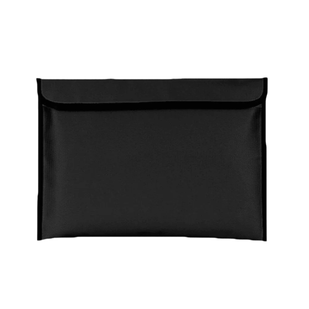 Sac de rangement étanche et ignifuge pour documents, avec fermeture éclair, résistant à la chaleur, pochette sécurisée pour espèces, poignée supérieure et bande adhésive