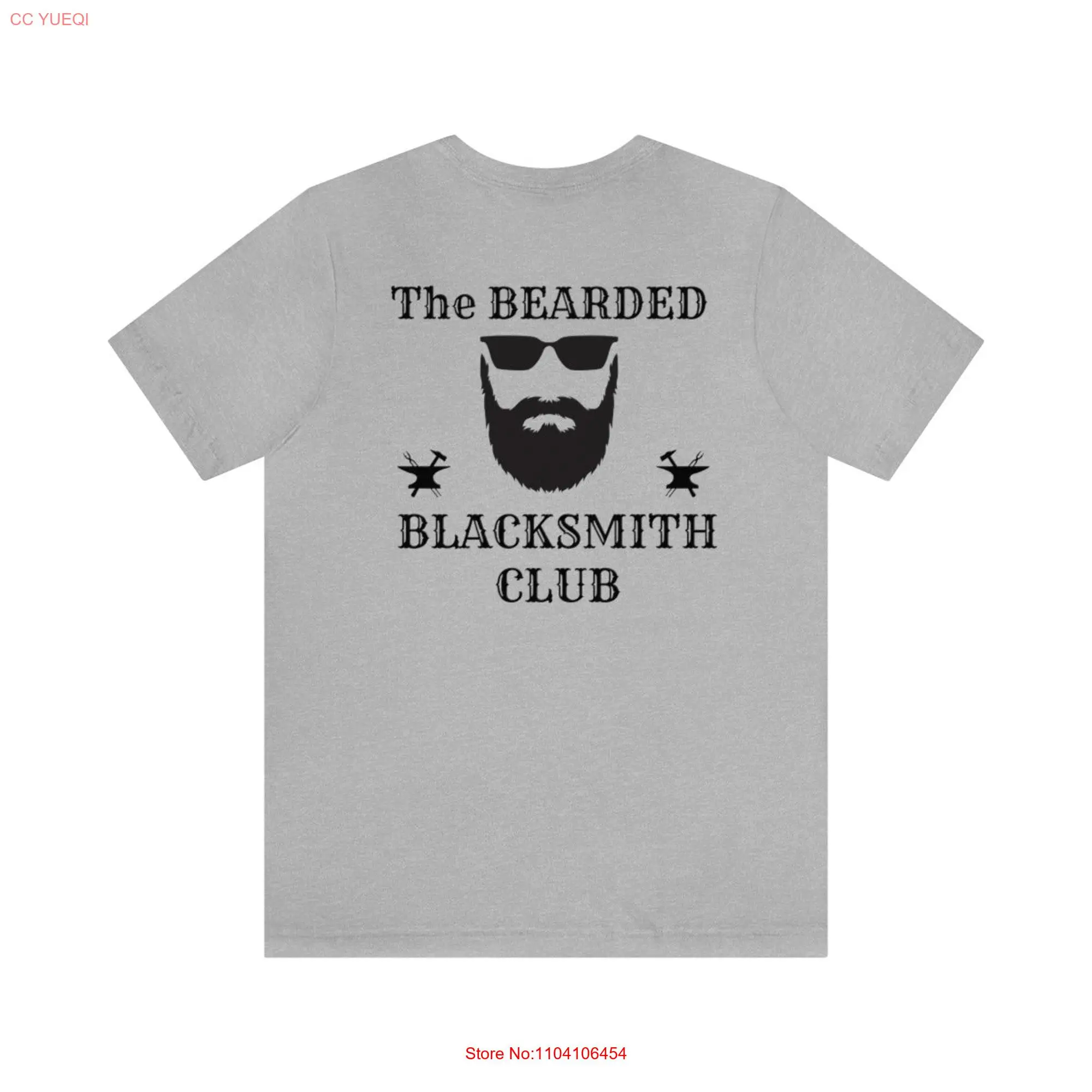 Bearded Blacksmith Club T shirt Metal Working Blacksmithing Iron Worker long or short sleeves