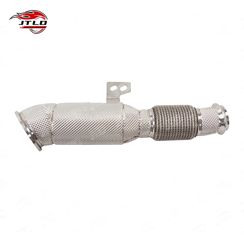 Stainless Steel Downpipe With Ball Joint For BMW B58 3.0T Turbo - Performance Upgrade Front Pipe, 200 Cell Cat, Power Gain