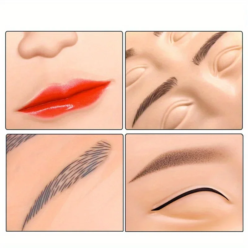 

Permanent Makeup Eyebrow Tattoo Pen Set Face Tattoo Microblading Needle Blade Pen Practice Kit Tattoo Training Skin