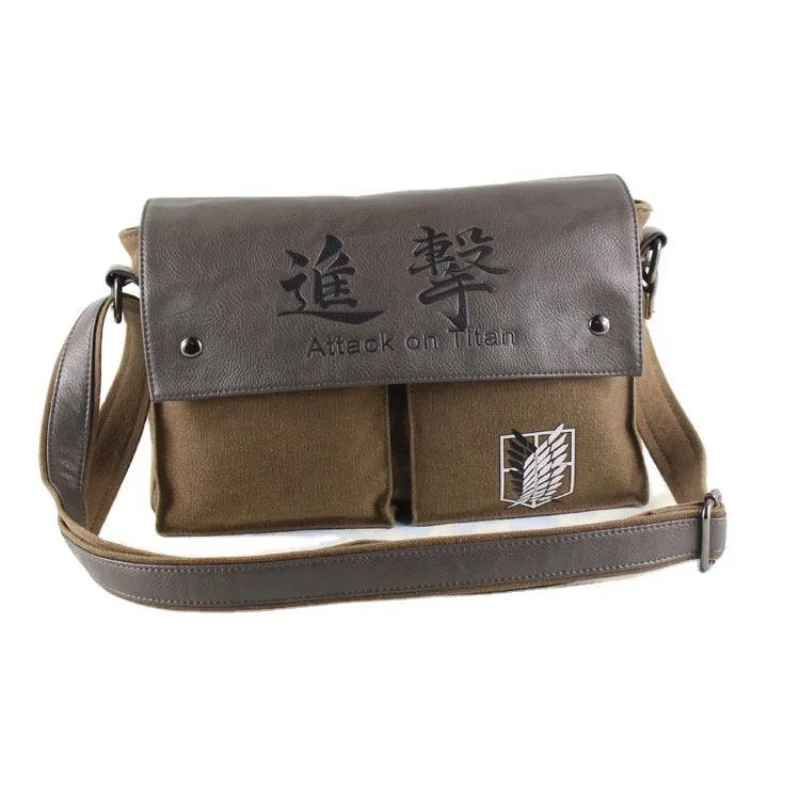 Anime Cartoon Attack On Titan Allen Shoulder Bag Student Bag Casual Bag School Bag Leather Bag Canvas School Bag Boys Xmas Gifts