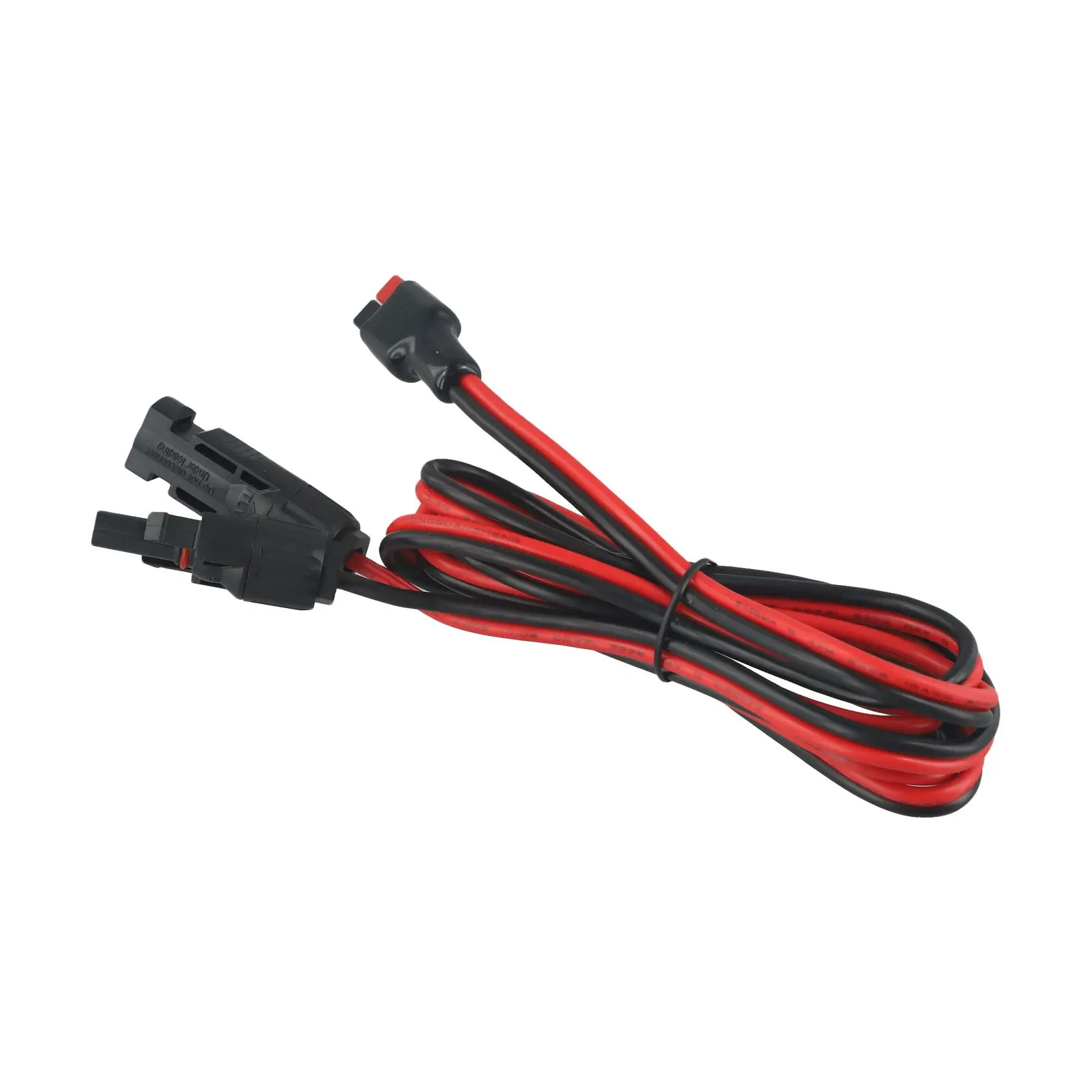 Black And Red Solar Extension Cord Solar Generator Adapter Long-term Performance Minimal Power Loss Superior Conductivity