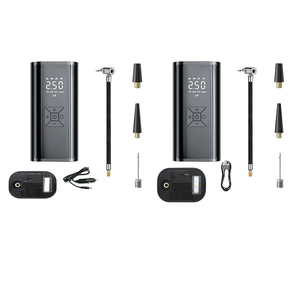 Car Air Pump LED Display Automatic Air Pump Intelligent Rechargeable Air Pump Wireless for Vehicle Motorcycle for Car Tyre Balls