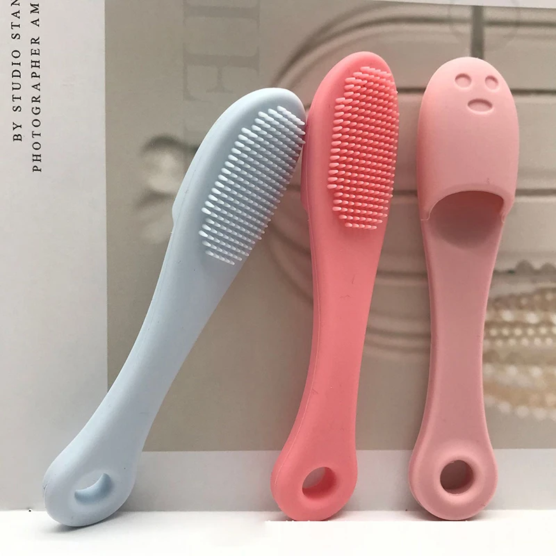 Silicone Nose Brush Facial Pore Cleaner Portable Blackhead Double-sided Massage Brushes Beauty Cleaning Tool Facial Nasal Scrub