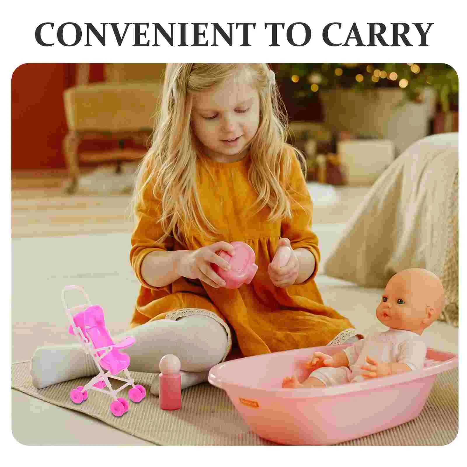 Stroller House Accessories Baby Pushchair for Mini Dolls Party Games Toy Toddler