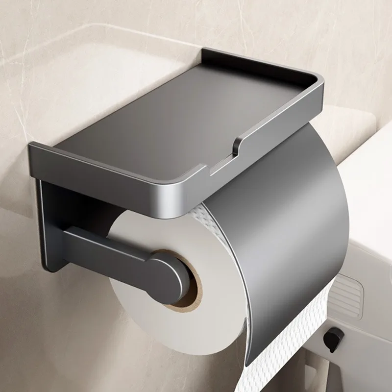 

Bathroom Toilet Paper Holder Household Durable Convenient Wall Hanging Toilet Tissue Box Storage Shelf Bathroom Accessories