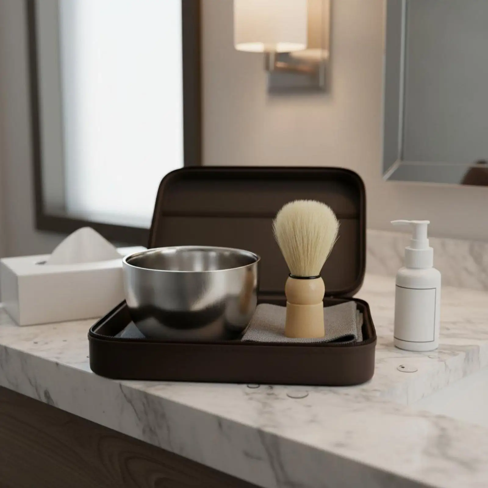 Metal Shaving Foam Bowl for Men Shaving Soap Dish Wide Opening for Quick Lather Home Facial Grooming view 3