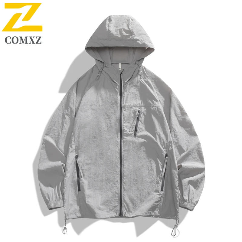 Japanese Harajuku Sports Jacket Men's Summer Casual Loose Lightweight UV Sunscreen Windbreaker Women's Travel Multicolor Coat