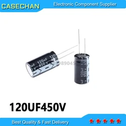 5PCS New and Original Electrolytic capacitors 450 V 120 UF 120UF450V 120UF 450V DIP