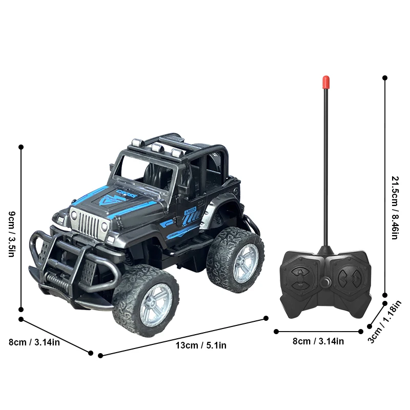 Children's toy car 1:43 remote control car four-wheel drive inertia off-road remote control car without battery