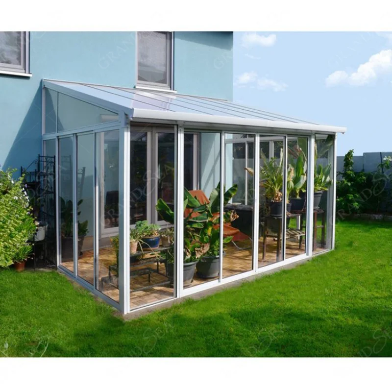 custom.Factory Insulation Glass Aluminum Frame Sunroom For Swimming Pool Houses Green Tempered Glass Aluminium Profile